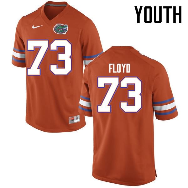 Youth NCAA Florida Gators Sharrif Floyd #73 Stitched Authentic Nike Orange College Football Jersey HQM5865KH